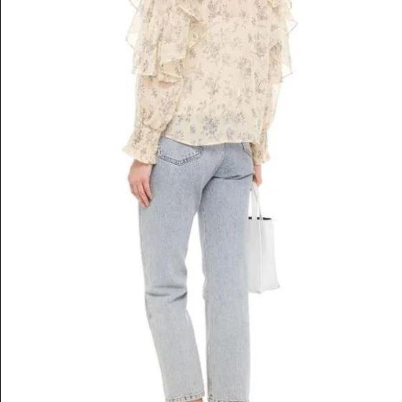 NWT MAJE Ruffle Floral Blouse - 3 - Picture 4 of 13